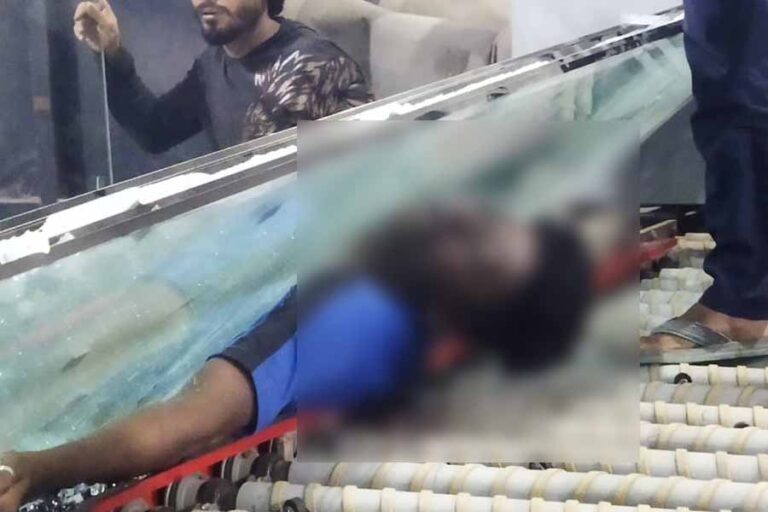 ഗ്ലാസ് പാളികൾ ദേഹത്ത് വീണ് അതിഥി തൊഴിലാളിക്ക് ദാരുണാന്ത്യം