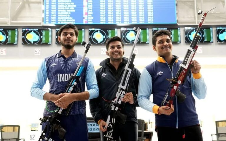 ഏഷ്യൻ ഗെയിംസിൽ സ്വർണം വെടിവച്ചിട്ട് ഇന്ത്യ; ഷൂട്ടിംഗിൽ റെക്കോർഡ് നേട്ടം
