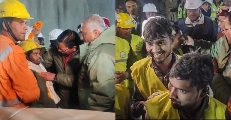 പതിനേഴാം നാള്‍ വെളിച്ചത്തിലേക്ക് : 41 തൊഴിലാളികളേയും രക്ഷപെടുത്തി